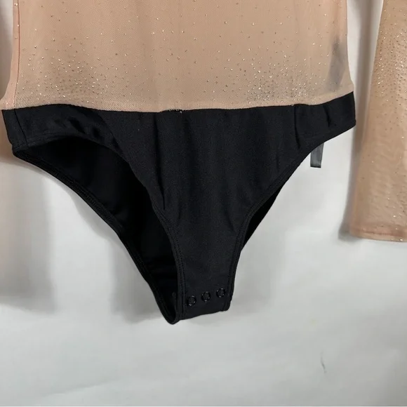 Urban Outfitters Nude Mesh Bodysuit | Size Small - Picture 4 of 11